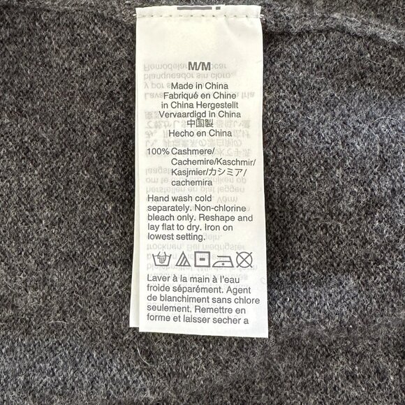 J.Crew Perfect Cashmere Crewneck Sweater Heather Charcoal M Gray EXCELLENT - Picture 12 of 12